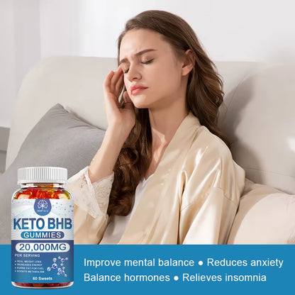 Keto Gummies for Energy, Digestion, Weight Management, and Overall Health -60 Vegetarian Gummies