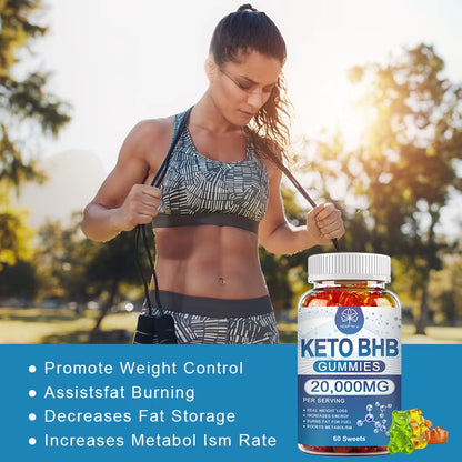 Keto Gummies for Energy, Digestion, Weight Management, and Overall Health -60 Vegetarian Gummies