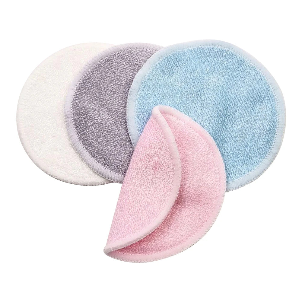 Reusable Bamboo Makeup Remover Pads Cotton 12Pcs/Pack Microfiber Washable Rounds Cleansing Facial Tools Make up Removal Pad