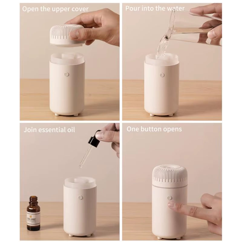 Mini Car Air Humidifier USB Aroma Diffuser Aromatherapy Romantic Light USB Aroma Essential Oil Diffuser Home Car Air Purifier